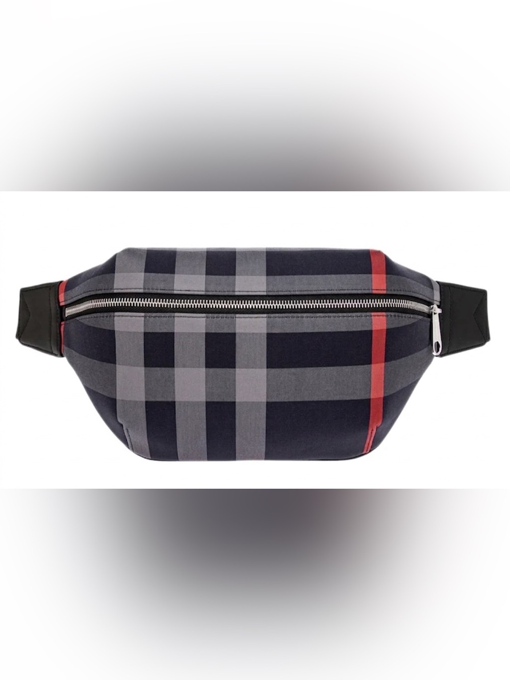 Burberry Navy Plaid Men's Crossbody Belt Bag New